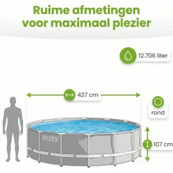Intex prism frame 427x107cm pool – 6-teilig