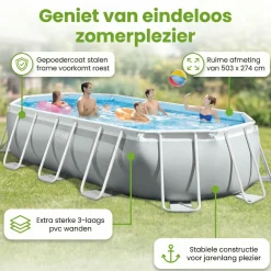Intex prism frame 503x274x122cm pool – 6-teilig