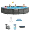 Intex prism greywood 549x122cm pool – 6-teilig