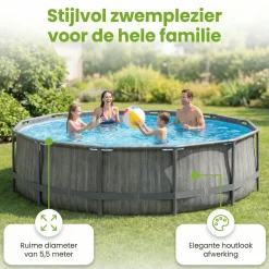 Intex prism greywood 549x122cm pool – 6-teilig