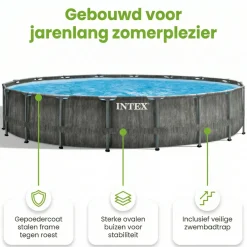 Intex prism greywood 549x122cm pool – 6-teilig