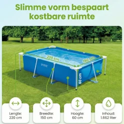 Intex rechteck frame 220x150x60cm pool