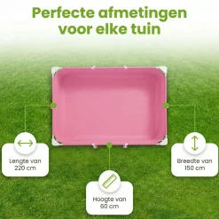 Intex rechteck frame 220x150x60cm pool - pink