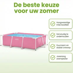 Intex rechteck frame 220x150x60cm pool - pink