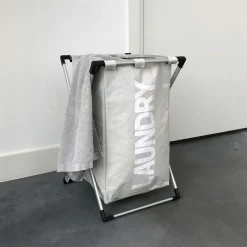 IVOL 1 Fach Weiß Faltbarer Wäschekorb