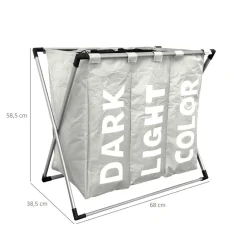 IVOL 3-Fach-Organizer-Wäschekorb - White