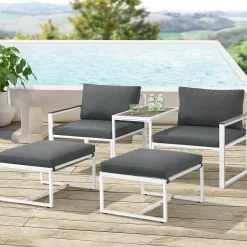 Juskys Bari 5-teiliges Loungeset - Grey