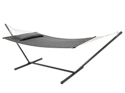 Juskys Cata Hängematte mit Gestell und Kissen - Anthracite