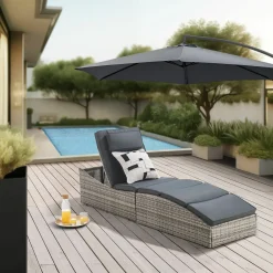 Juskys Lamia PolyrattanLiege - Lightgrey