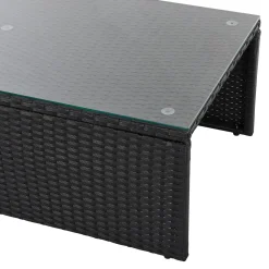 Juskys Salou Polyrattan Lounge Set - Black