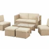 Juskys Salou Polyrattan Lounge Set - Creme