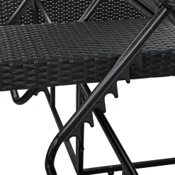 Juskys Syros Polyrattan Lounge Bed - Black