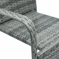 Juskys Yoro Polyrattan Set von 4 Gartenstühle - Grey