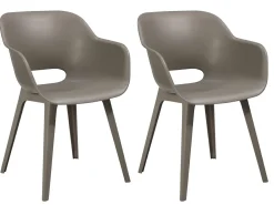 Keter Akola Set von 2 Gartenstuhle - Taupe