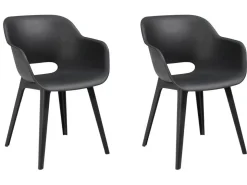 Keter Akola Set von 2 Gartenstuhle - Graphit