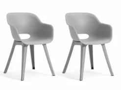 Keter Akola Set von 2 Gartenstuhle - Grey