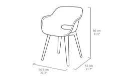 Keter Akola Set von 2 Gartenstuhle - Orange