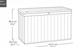 Keter Venetian Aufbewahrungsbox - 670L - 142.5x65.3x89.5cm -