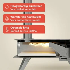 KitchenBrothers Holzbefeuerter Pizzaofen Mit Schutzhülle