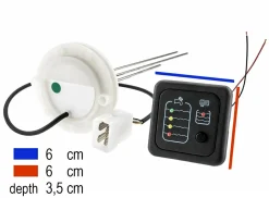LED-Anzeige Rein- und Schmutzwasser