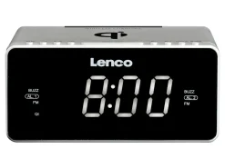 Lenco CR-550 Stereo FM Weckerradio - Silver