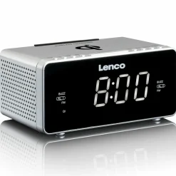 Lenco CR-550 Stereo FM Weckerradio - Silver