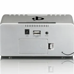 Lenco CR-550 Stereo FM Weckerradio - Silver