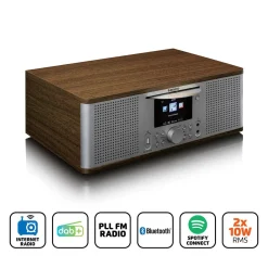 Lenco DIR-270WD Internetradio - Walnuss,Silber