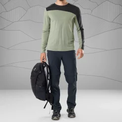 Löffler olivgrüne Zip-Off-Wanderhose