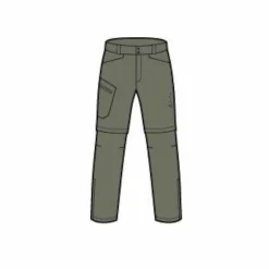 Löffler olivgrüne Zip-Off-Wanderhose