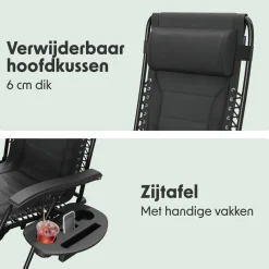 LifeGoods Comfort 2er-Set Relaxstühle - Black