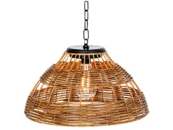 Lumineo Natural Rattan Solar-Hängelampe