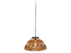 Lumineo Natural Rattan Solar-Hängelampe