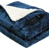 Luvego Fleece/Sherpa Heizdecke 160x120cm - Dark Blue