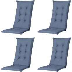 Madison Basic Kobaltfarbene Gartenstuhlkissen - 4er-Set