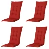 Madison Basic rote Gartenstuhlkissen - 4er-Set