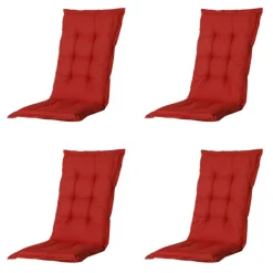 Madison Basic rote Gartenstuhlkissen - 4er-Set