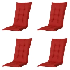 Madison Basic rote Gartenstuhlkissen - 4er-Set