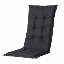 Madison Basic schwarze Gartenstuhlkissen - 4er-Set