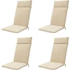 Madison Beige Canvas Eco+ Gartenstuhlkissen - 4er-Set