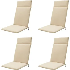 Madison Beige Canvas Eco+ Gartenstuhlkissen - 4er-Set