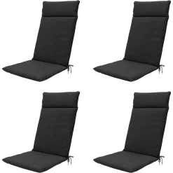 Madison Black Canvas Eco+ Gartenstuhlkissen - 4er-Set
