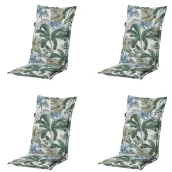 Madison Bliss blaue Gartenstuhlkissen - 4er-Set
