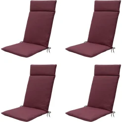 Madison Bordeaux Canvas Eco+ Gartenstuhlkissen - 4er-Set