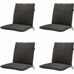 Madison Dark Canvas Eco+ Stapelbare Stuhlkissen - 4er-Set