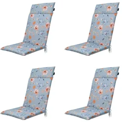 Madison Florina blaue Gartenstuhlkissen - 4er-Set