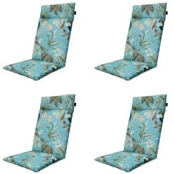 Madison Grasse Aqua Gartenstuhlkissen - 4er-Set