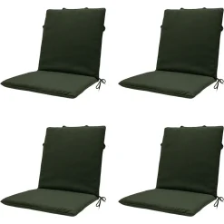 Madison Green Canvas Eco+ Stapelbare Stuhlkissen - 4er-Set