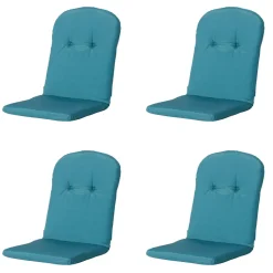 Madison Panama seeblaues Schalensitzkissen - 4er-Set