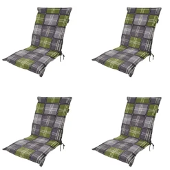 Madison Patchy Olive Gartenstuhlkissen - 4er-Set